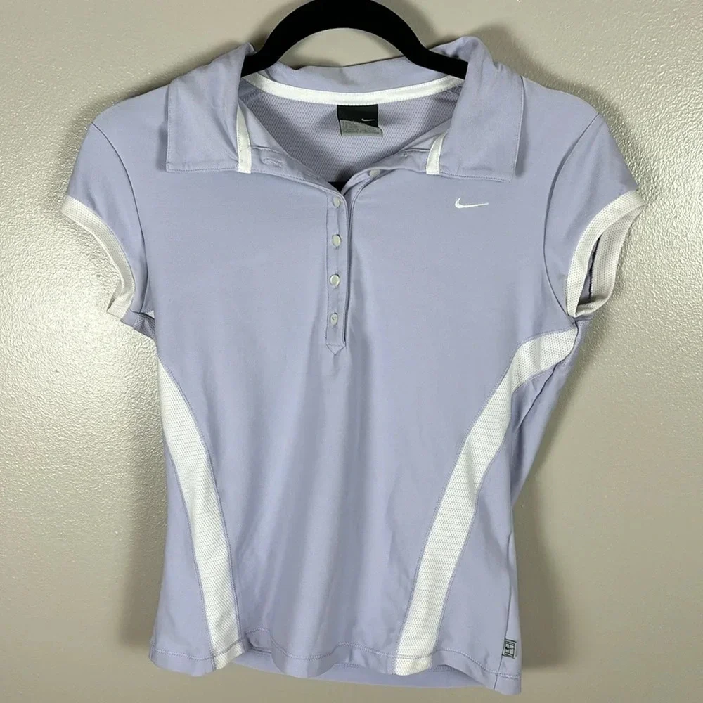 Nike Dri-Fit Purple Short Sleeve Polo